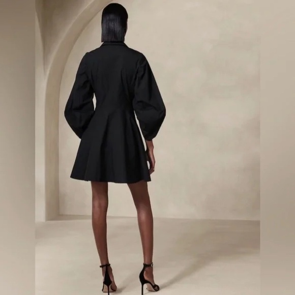 BANANA REPUBLIC | Like New Cobalt Blue Cotton Paxton Poplin Mini Dress | Size XS - Picture 4 of 12